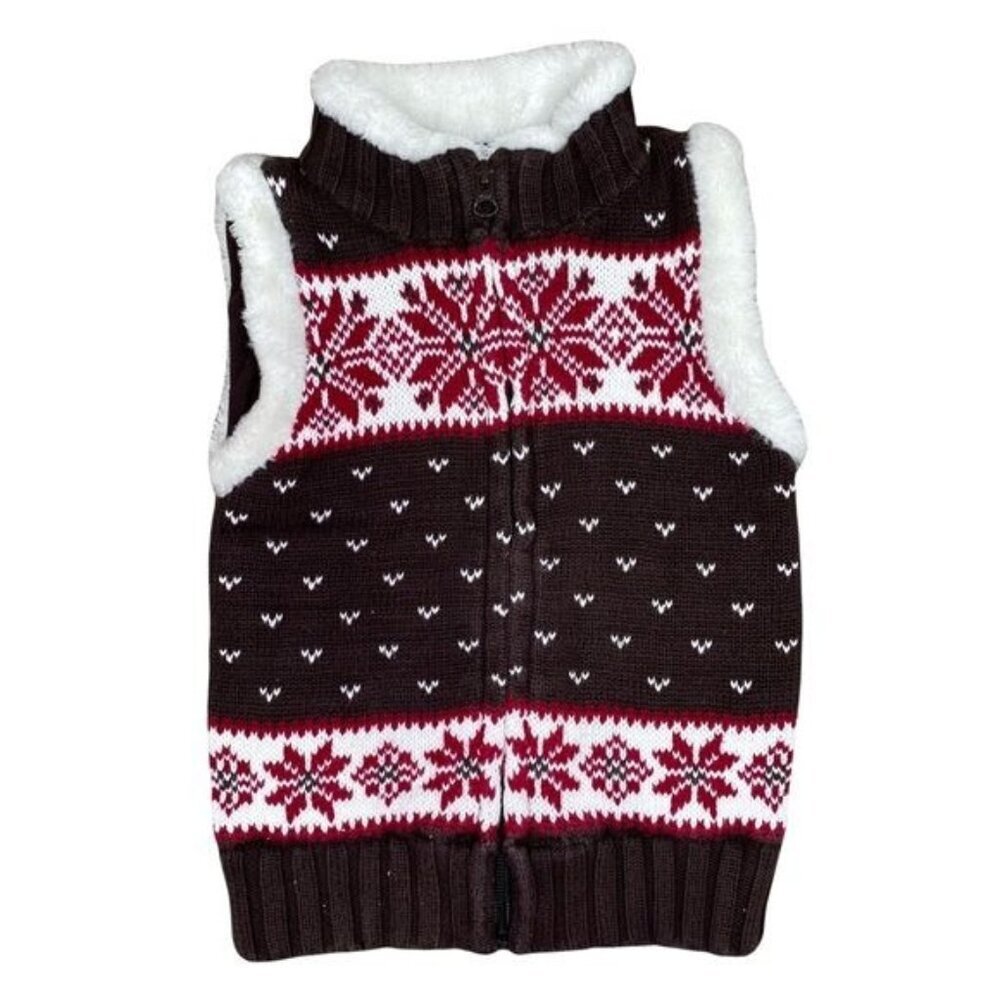 Baby Gap Sweater Vest Girl Size 3T Brown Red
